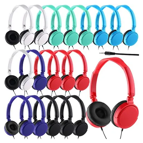 Yunsailing Individually Wrapped Classroom Headphones – Multicolor