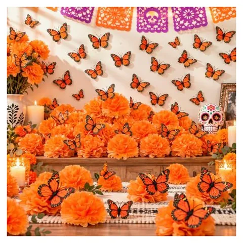 Yunsailing Guirnaldas de caléndulas y decoración del Día de los Muertos