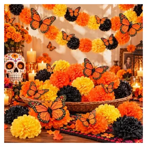 Yunsailing Marigold Garlands & Day of the Dead Decor