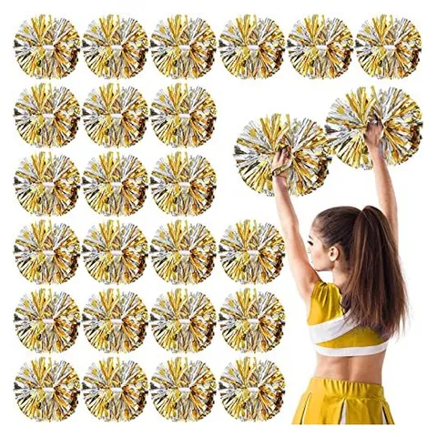 Yunsailing Cheerleading-Pompons – gold / silber
