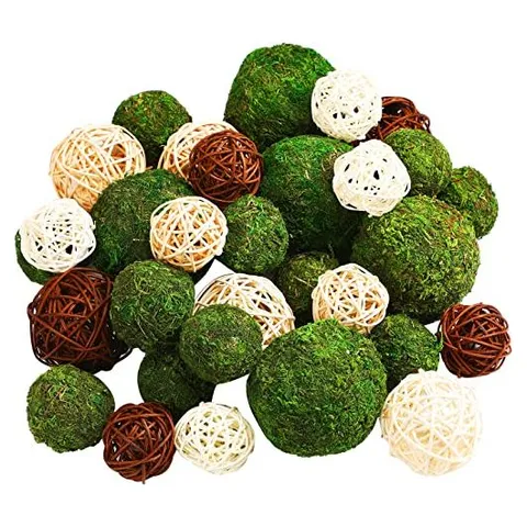 Yunsailing Moss & Rattan Decorative Balls – Classic Colors