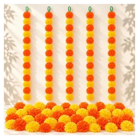 Yunsailing Marigold Garlands & Day of the Dead Decor – Orange, Yellow