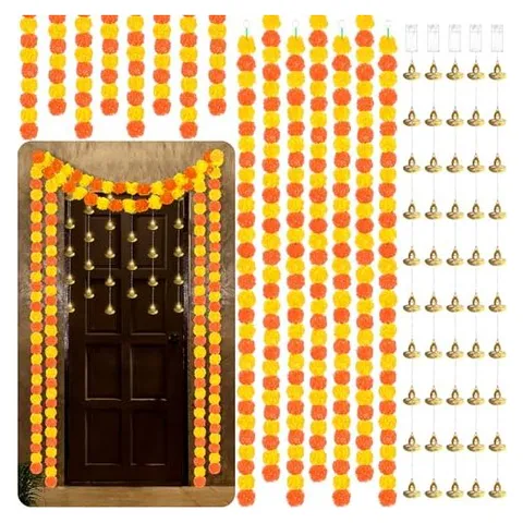 Yunsailing Ringelblumen-Girlanden & Día-de-los-Muertos-Deko