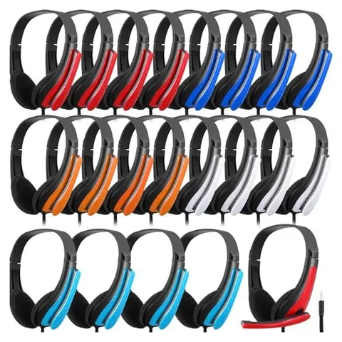 Yunsailing On-Ear Classroom Headsets with Microphone – Bright Color