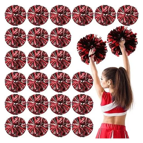Yunsailing Cheerleading Pom Poms – Red and Black