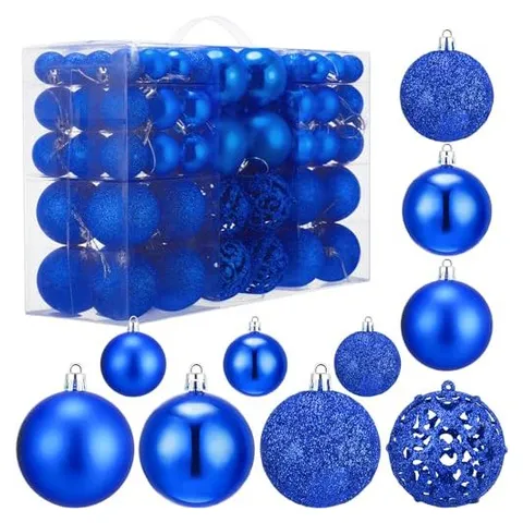 Yunsailing Bruchfeste Weihnachtskugeln – Blau
