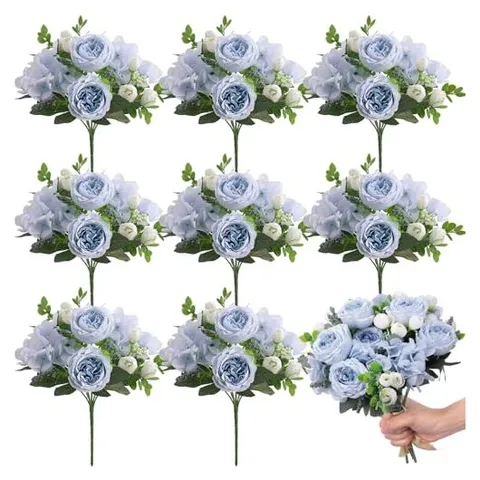 Yunsailing Artificial Peony & Hydrangea Bouquets