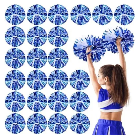 Yunsailing Cheerleading Pom Poms – Blue and White