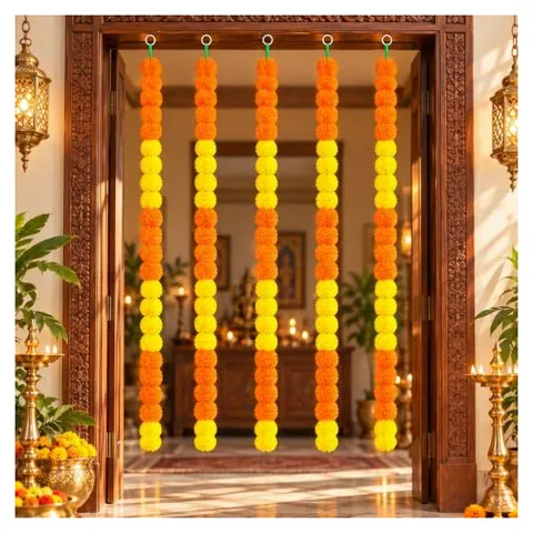 Yunsailing Ringelblumen-Girlanden & Día-de-los-Muertos-Deko – Orangegelb