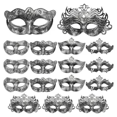 Yunsailing Venezianische Masken – Silberfarben