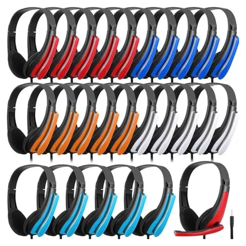 Yunsailing Classroom Headphones with Mic – Red blue
