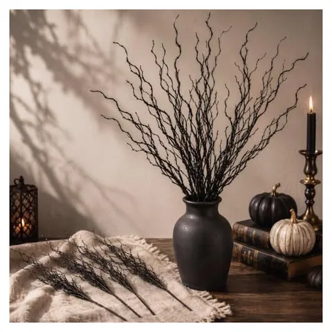 Yunsailing Curly Willow Branches – Black